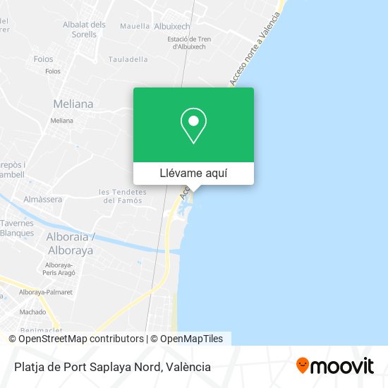 Mapa Platja de Port Saplaya Nord