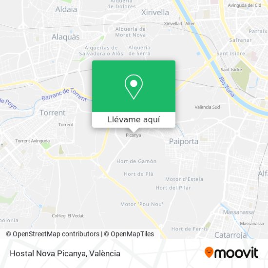Mapa Hostal Nova Picanya