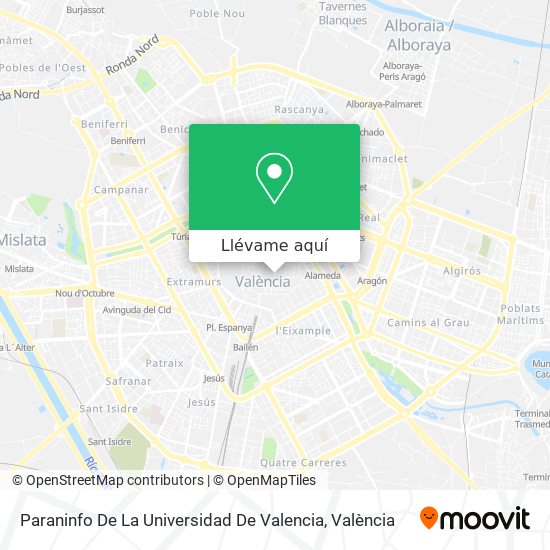 Mapa Paraninfo De La Universidad De Valencia