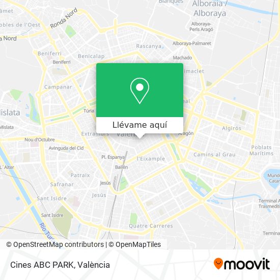Mapa Cines ABC PARK