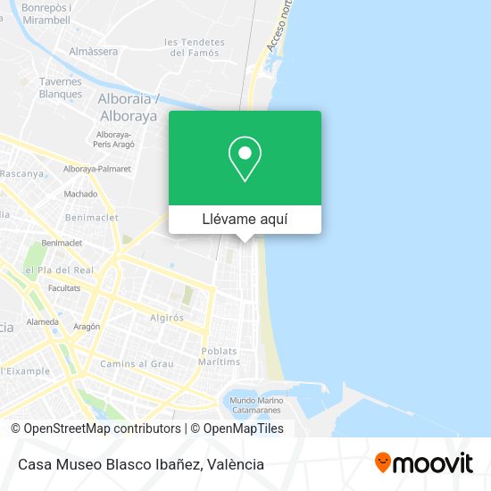Mapa Casa Museo Blasco Ibañez
