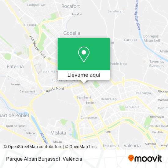 Mapa Parque Albán Burjassot