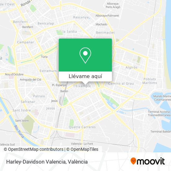 Mapa Harley-Davidson Valencia