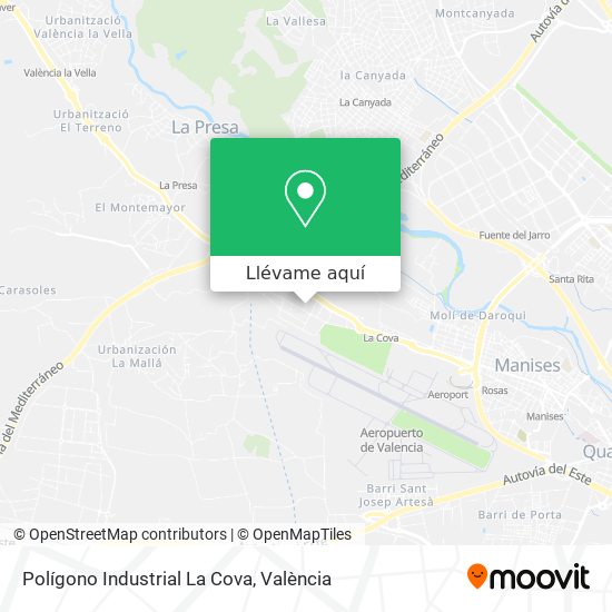 Mapa Polígono Industrial La Cova