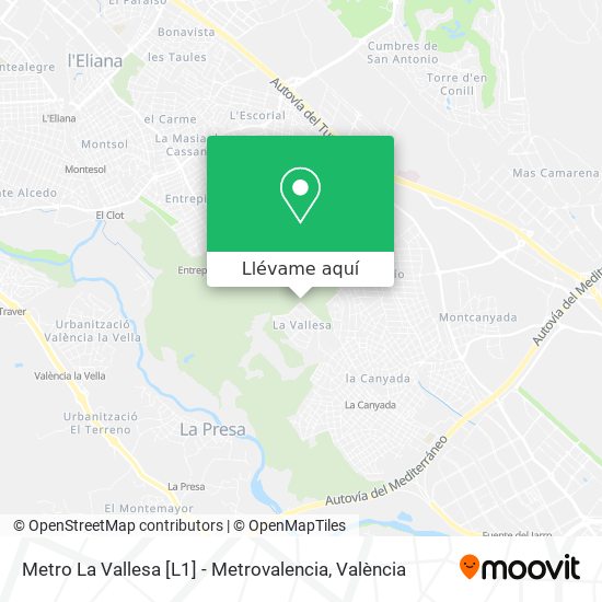 Mapa Metro La Vallesa [L1] - Metrovalencia