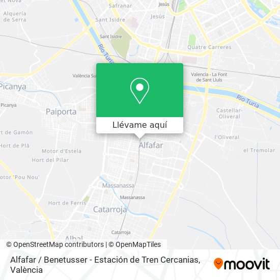 Mapa Alfafar / Benetusser - Estación de Tren Cercanias