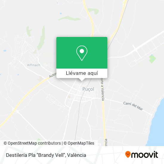 Mapa Destilería Pla ''Brandy Vell''