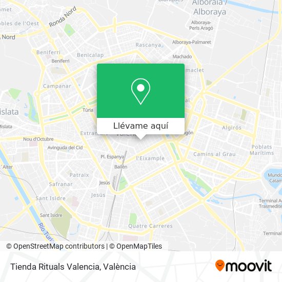 Mapa Tienda Rituals Valencia