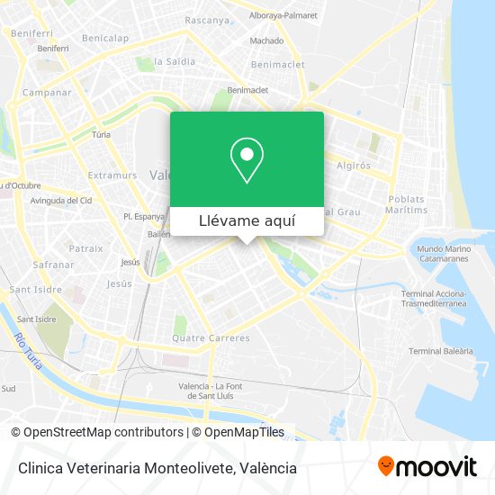 Mapa Clinica Veterinaria Monteolivete