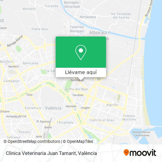 Mapa Clinica Veterinaria Juan Tamarit