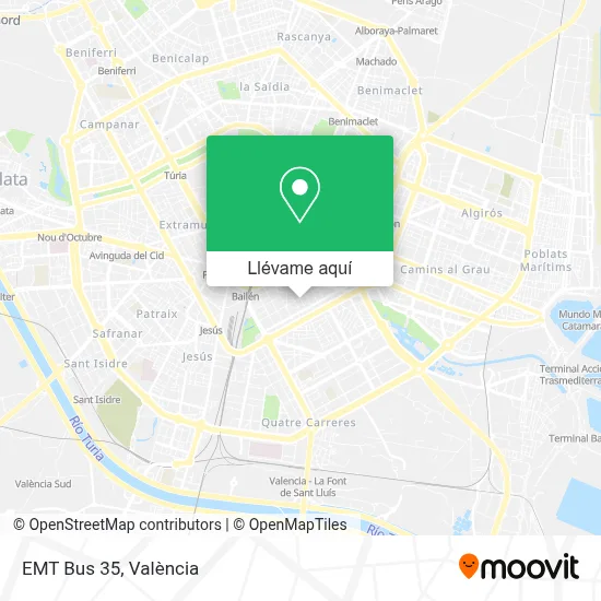 Mapa EMT Bus 35