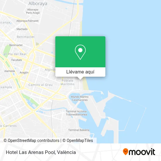 Mapa Hotel Las Arenas Pool