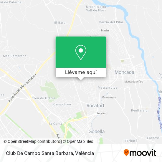 Cómo llegar a Club De Campo Santa Barbara en Rocafort en Metrovalencia o  Autobús?