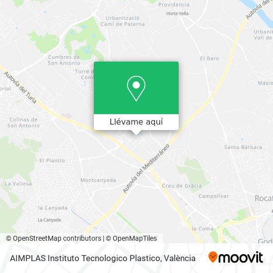 Mapa AIMPLAS Instituto Tecnologico Plastico