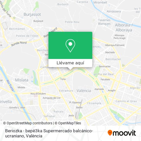 Mapa Beriozka - bepë3ka Supermercado balcánico-ucraniano