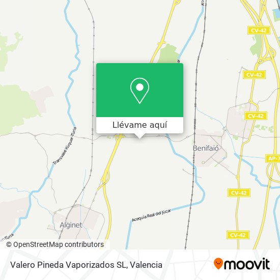 Mapa Valero Pineda Vaporizados SL