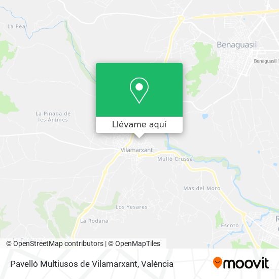 Mapa Pavelló Multiusos de Vilamarxant