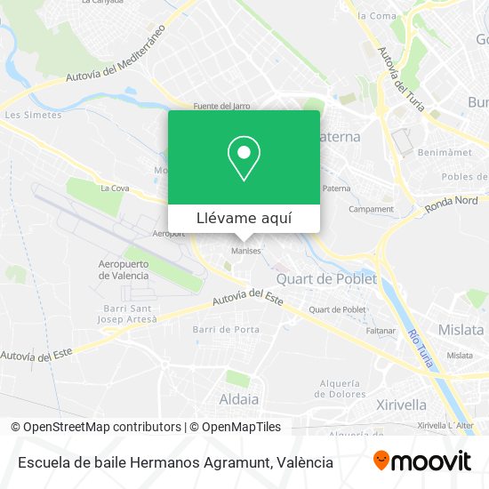 Mapa Escuela de baile Hermanos Agramunt