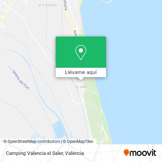 Mapa Camping Valencia el Saler