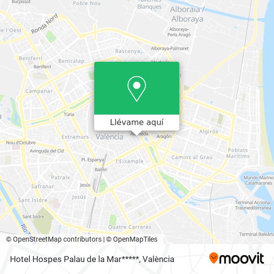 Mapa Hotel Hospes Palau de la Mar*****