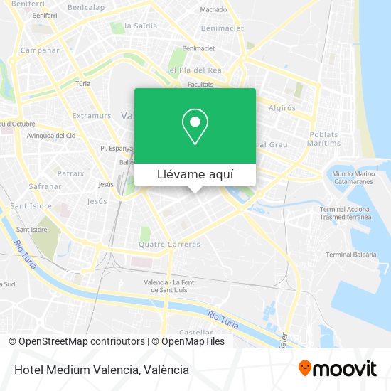 Mapa Hotel Medium Valencia