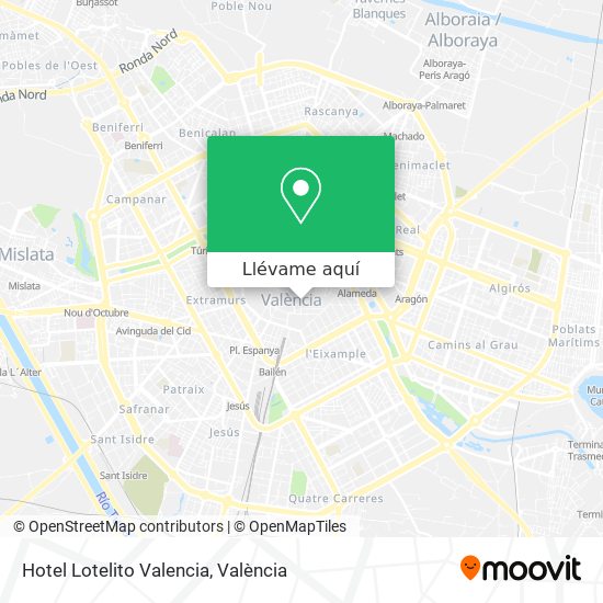 Mapa Hotel Lotelito Valencia