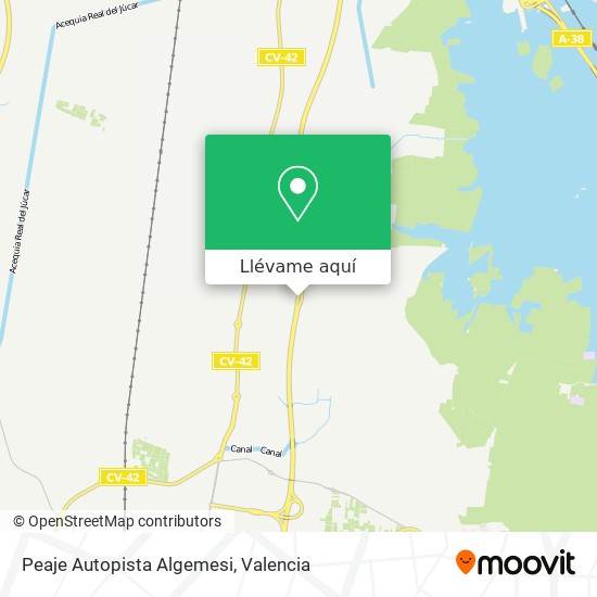 Mapa Peaje Autopista Algemesi