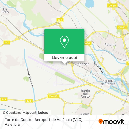 Mapa Torre de Control Aeroport de València (VLC)