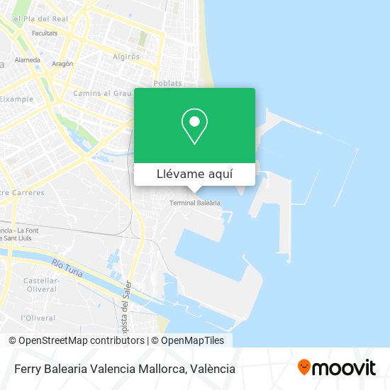 Mapa Ferry Balearia Valencia Mallorca
