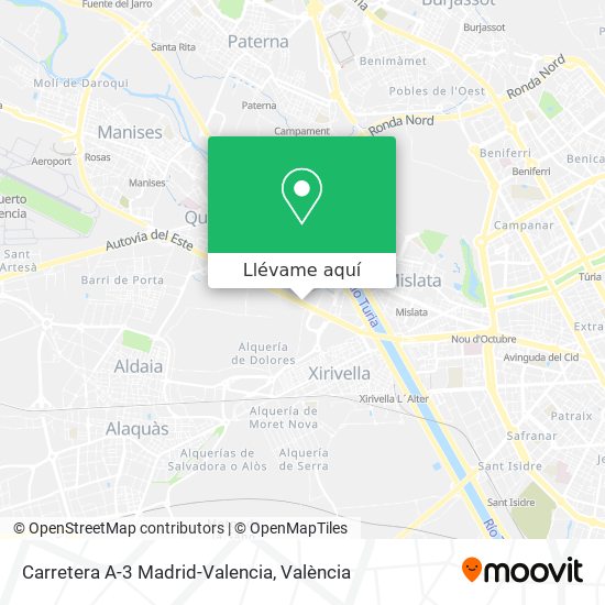 Mapa Carretera A-3 Madrid-Valencia