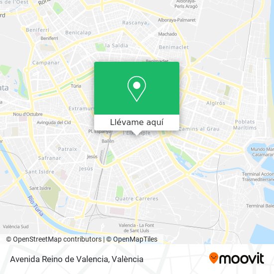 Mapa Avenida Reino de Valencia