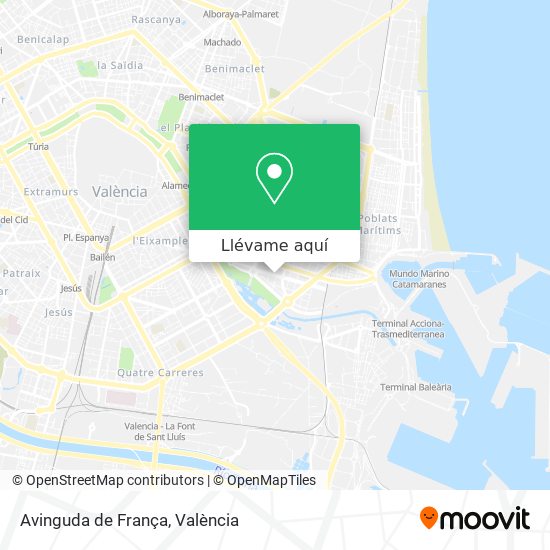 Mapa Avinguda de França