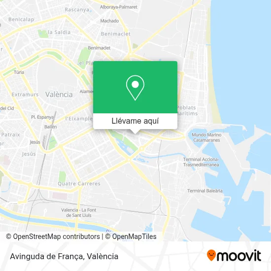 Mapa Avinguda de França