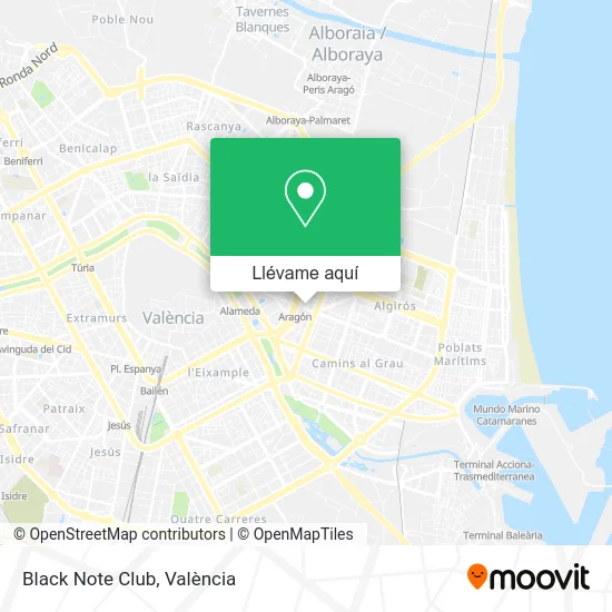 Mapa Black Note Club