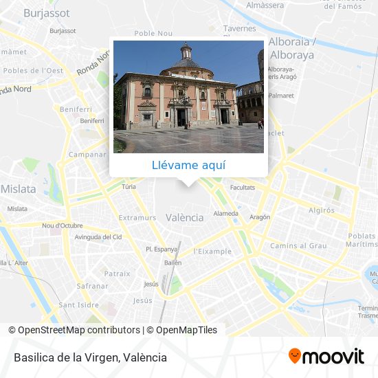 Mapa Basilica de la Virgen