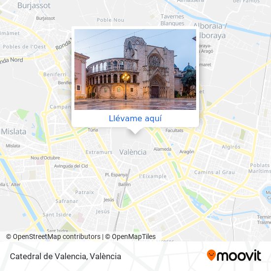 ¿Cómo llegar a Rectorado De La Universidad De Valencia en Autobús, Metrovalencia o Tren?