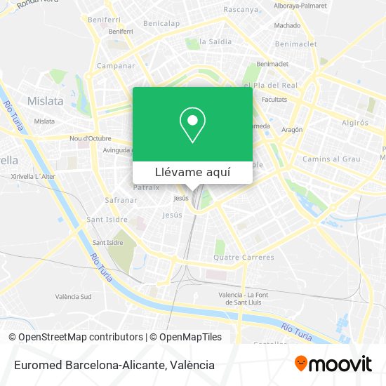 Mapa Euromed Barcelona-Alicante