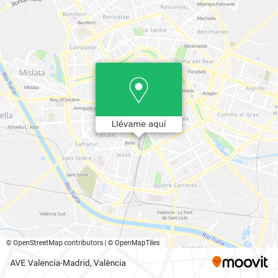 Mapa AVE Valencia-Madrid