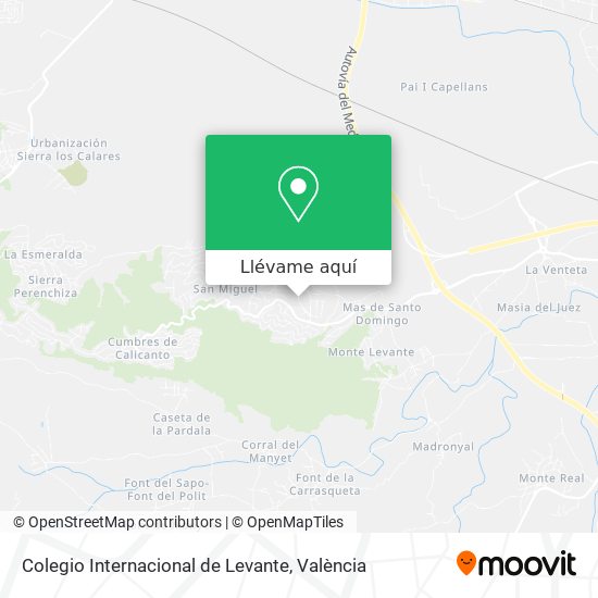 Mapa Colegio Internacional de Levante