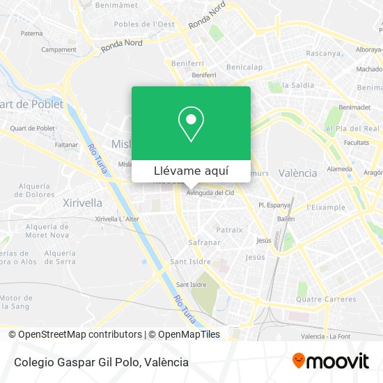 Mapa Colegio Gaspar Gil Polo