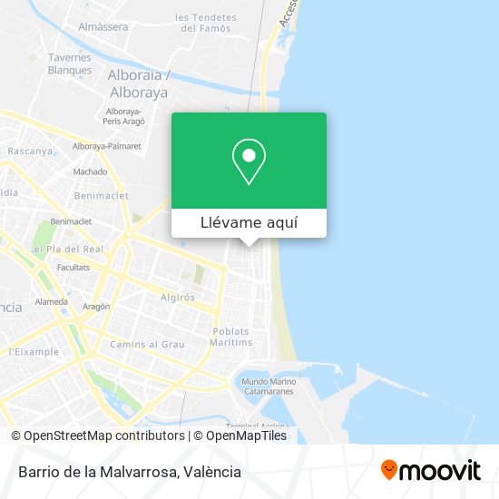 Mapa Barrio de la Malvarrosa