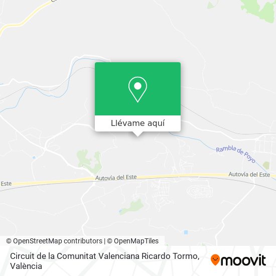 Mapa Circuit de la Comunitat Valenciana Ricardo Tormo
