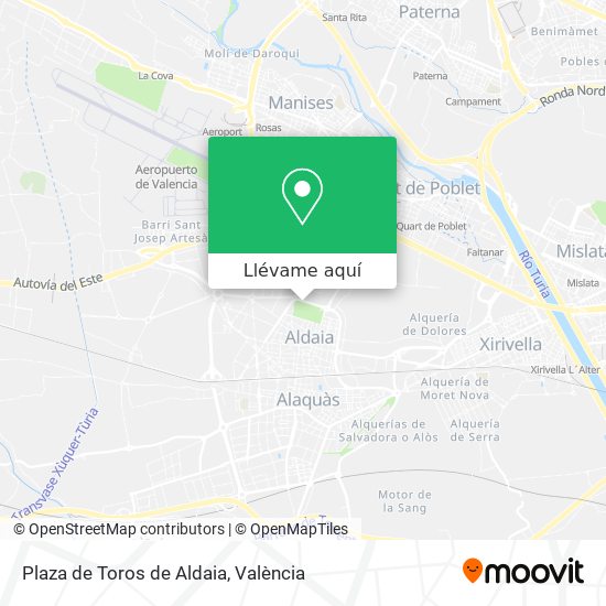 Mapa Plaza de Toros de Aldaia