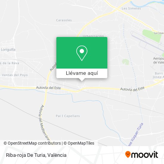 Mapa Riba-roja De Turia