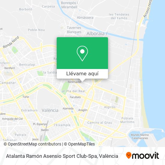 Mapa Atalanta Ramón Asensio Sport Club-Spa
