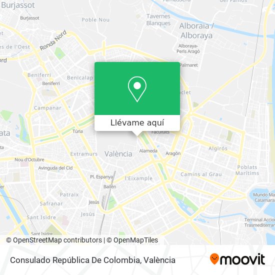 Mapa Consulado República De Colombia
