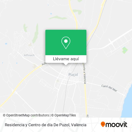 Mapa Residencia y Centro de día De Puzol