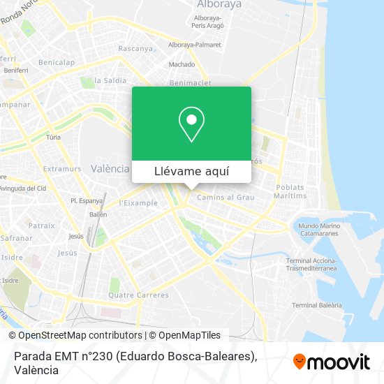 Mapa Parada EMT n°230 (Eduardo Bosca-Baleares)