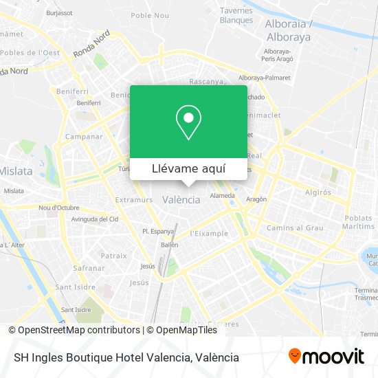 Mapa SH Ingles Boutique Hotel Valencia