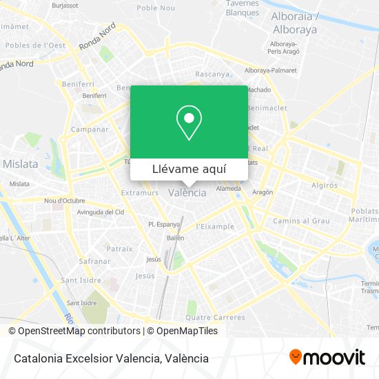 Mapa Catalonia Excelsior Valencia